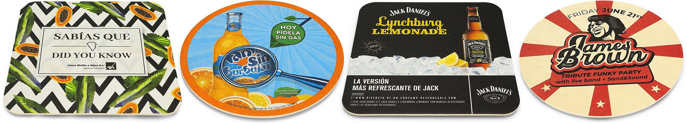 Posagots de cartró personalitzats 1,5 mm 9,3 cm rodons i quadrats