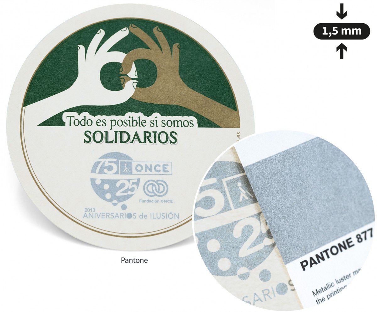 posagots impresos Pantone